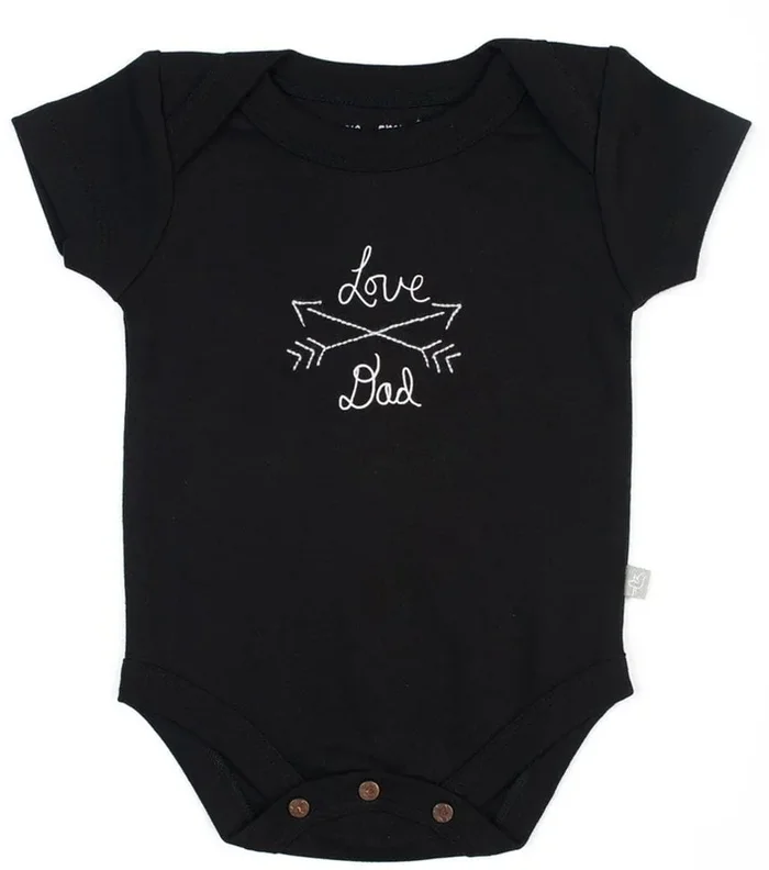 Finn+Emma Lap Shoulder Bodysuit, 6-9m – Black