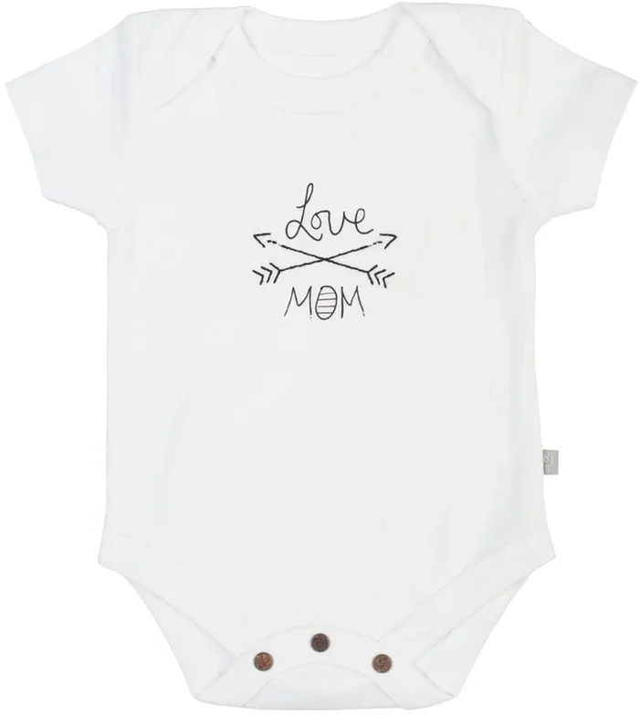 Finn+Emma Lap Shoulder Bodysuit, 9-12m – White
