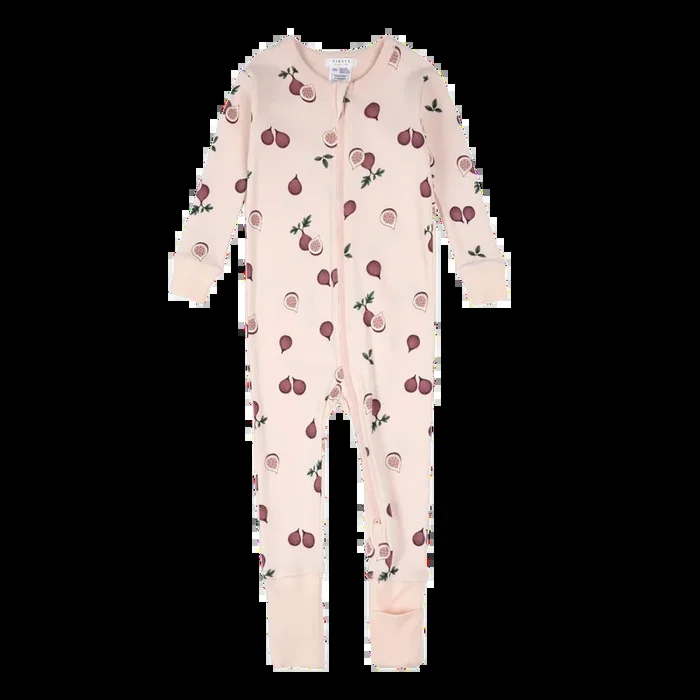 FIRSTS Figs Print on Light Pink Convertible Sleeper