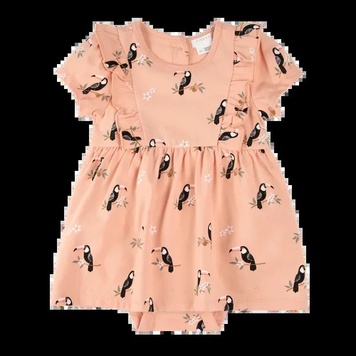 FIRSTS Toucan Print Bodysuit Dress