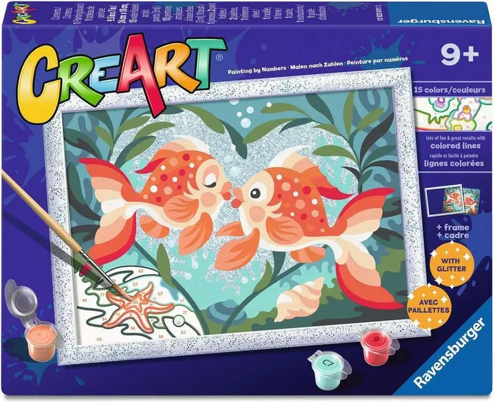 Fish in Love Puzzle Paint By Number Age 9+