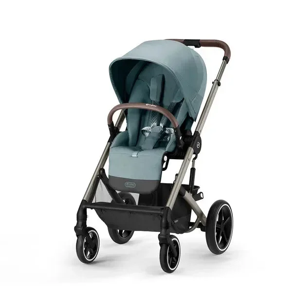 (Floor Model) Balios S Lux 2 Stroller – Taupe + Sky Blue Seat Pack