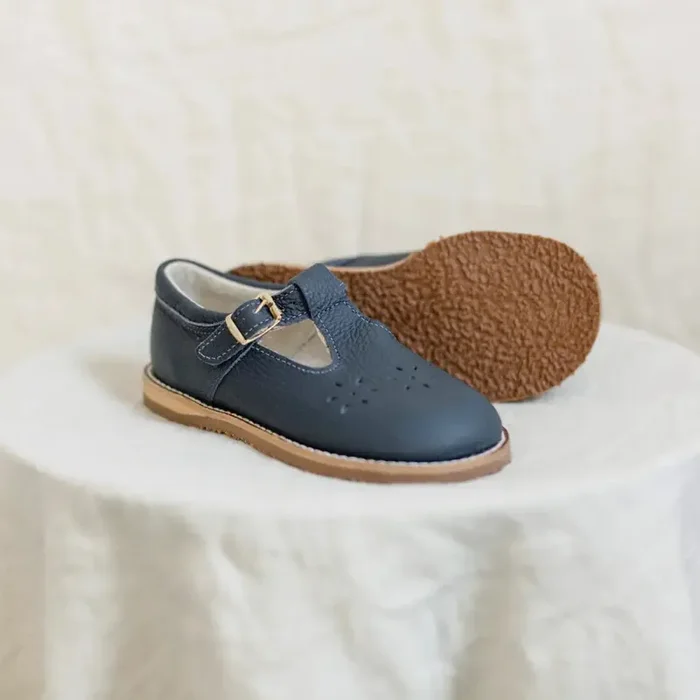 Flora T-strap – Navy