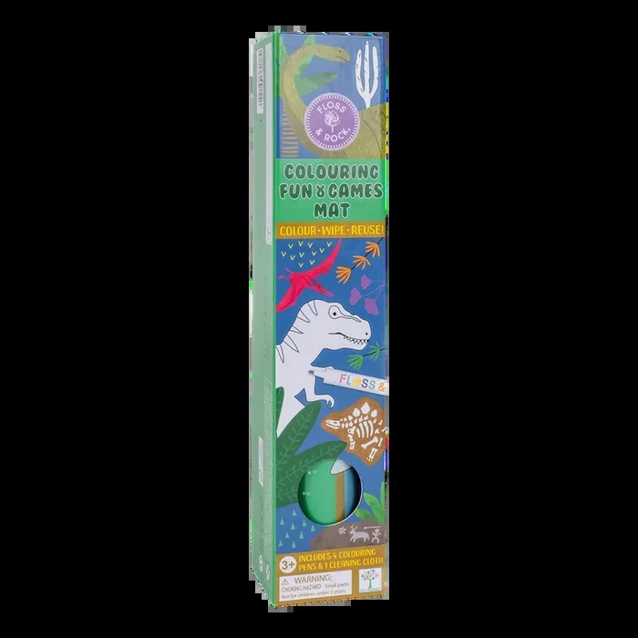 Floss & Rock Colouring Fun & Games Mat | Dino