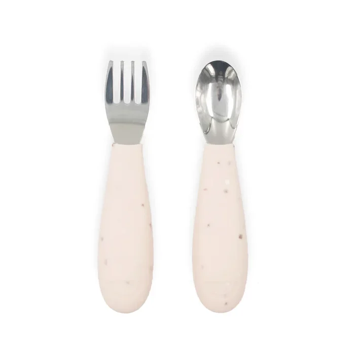 Fork and Spoon Set – Blush Speckle