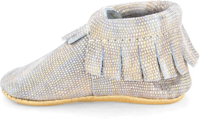 Freshly Picked Moccasins, Size 3 – Gold Lizard