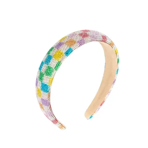 Fully Crystallized Checked Headband