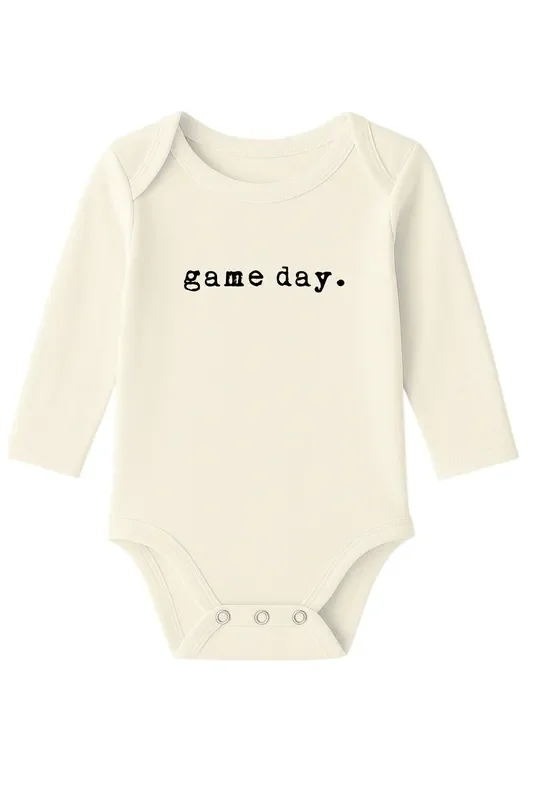 Game Day Organic Cotton Baby Bodysuit Long Sleeve