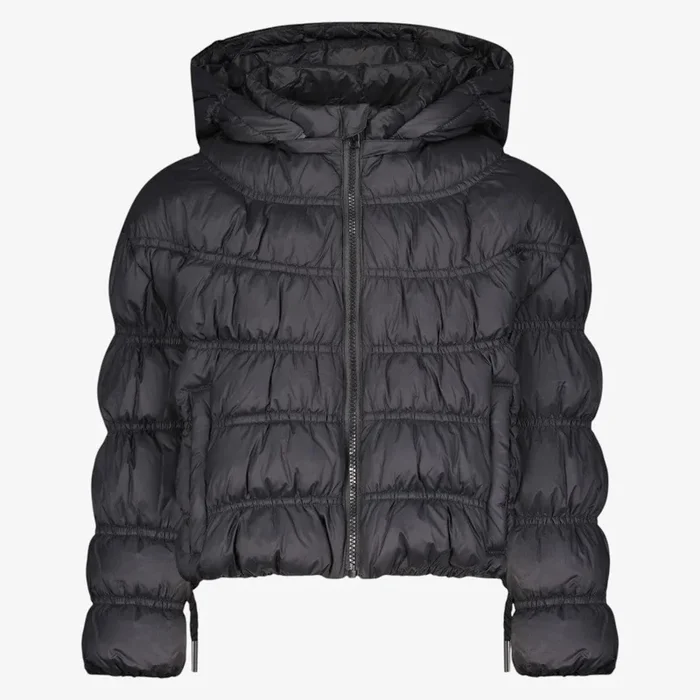 Gathered Coat – Black