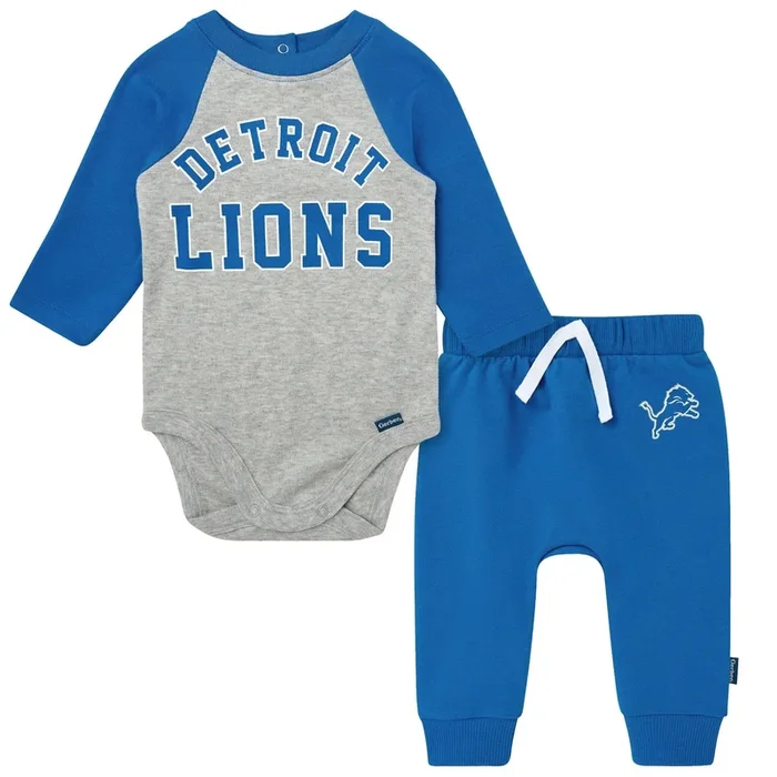 Gerber 2-Piece Detroit Lions Bodysuit and Jogger Set