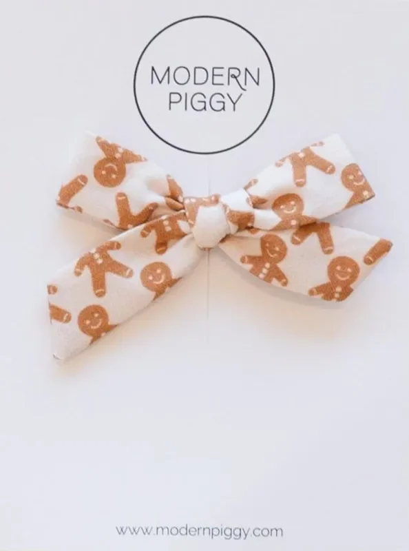 Gingerbread | Pigtail Set – Hand-tied Bow