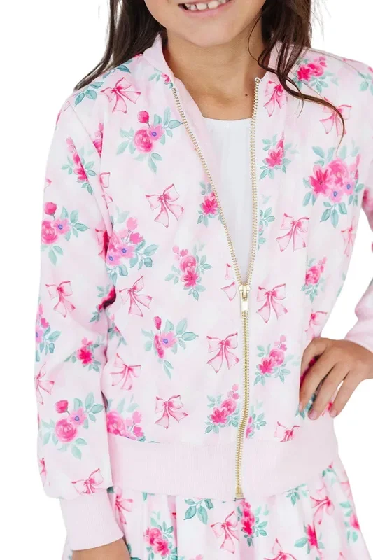 Gingham Bows Satin Jacket