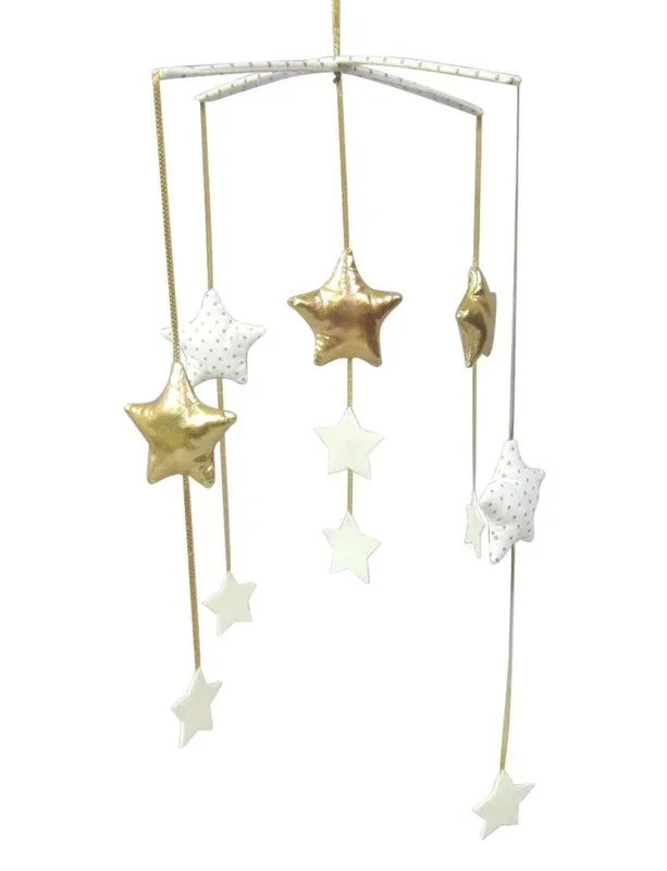 Gold & Ivory Falling Stars Mobile