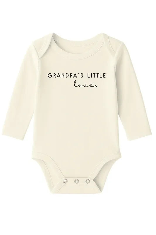 Grandpa’s Little Love Organic Cotton Baby Bodysuit Long Sleeve