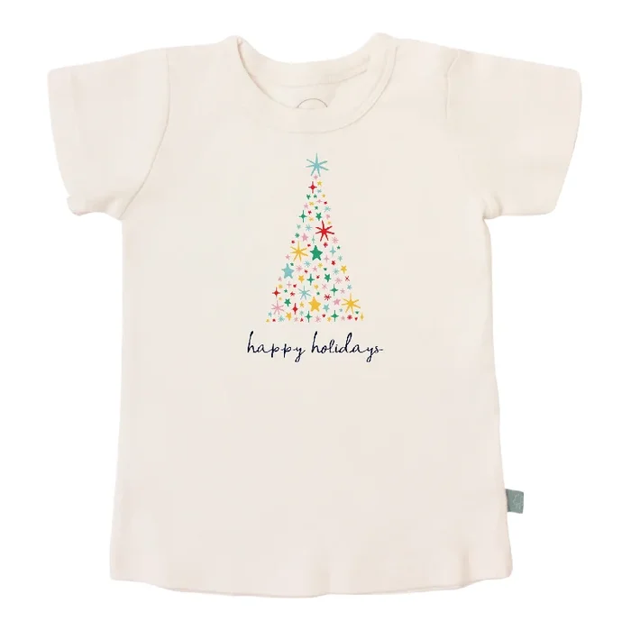 graphic tee | happy holidays tree