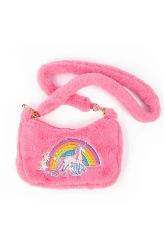 Great Pretenders Rainbow Cuddle Crossbody Purse | Pink