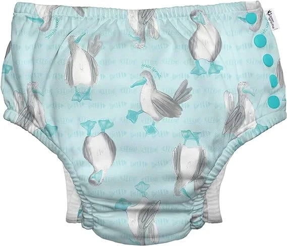 Green Sprouts Eco Snap Swim Diaper | Blue Footed Booby
