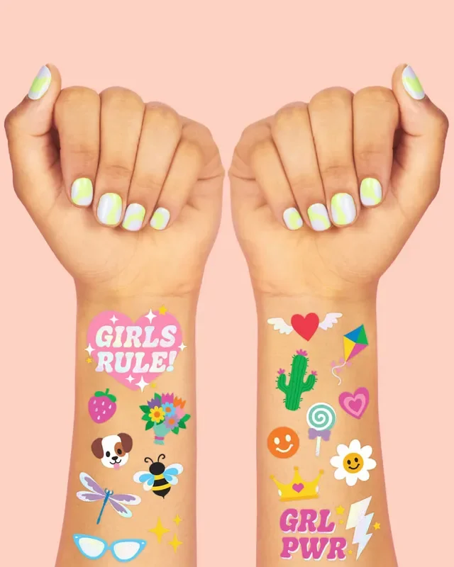Grl Pwr Tats – 104 Foil Temporary Tattoos
