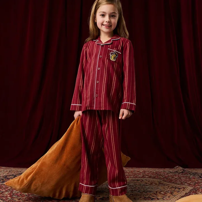 Gryffindor Classic Stripe Flannelette Luxe Pajama Set