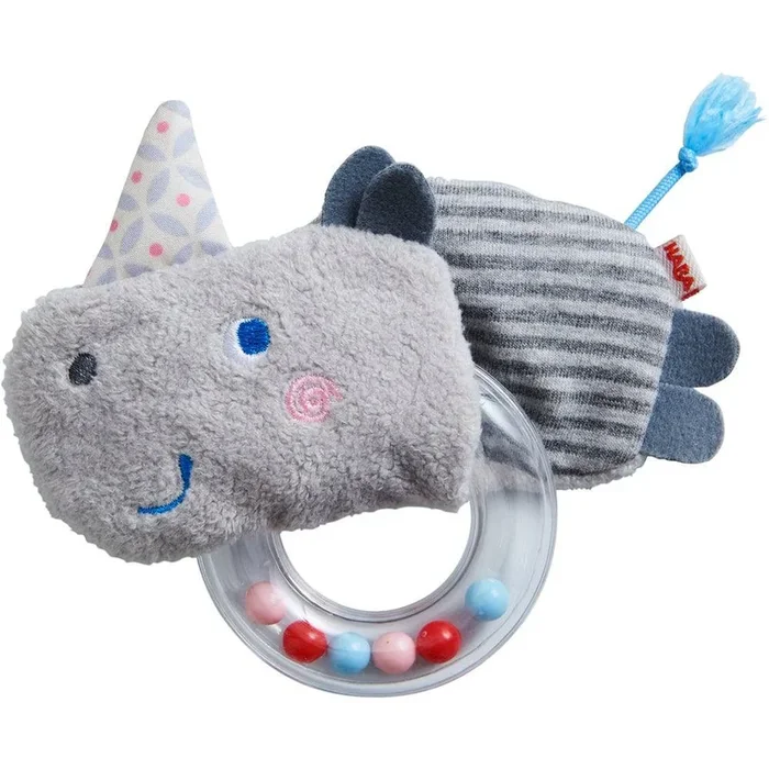 Haba Rhino Rattle with Removeable Teething Ring