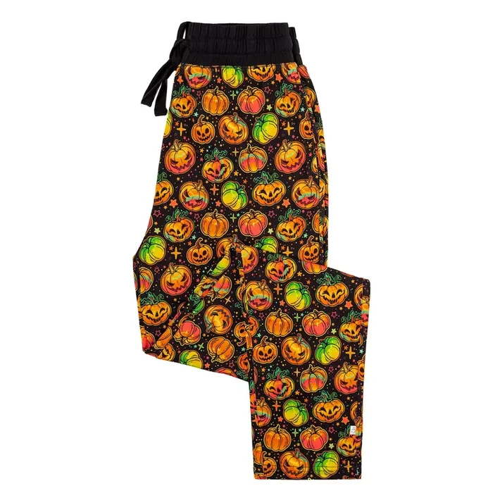 Halloween | Spooky Pumpkins | Men’s Bamboo Relaxed Lounge Pajama Pants