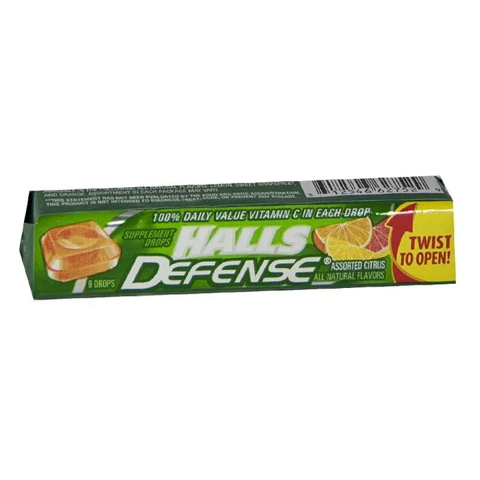 Halls Defense Vitamin C Drops – Stick of 9 Drops