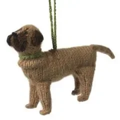 Hand Knit Alpaca Wool Christmas Ornament – Mastiff Dog