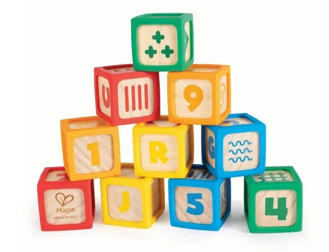 Hape Grip-n-Stack Silicone & Wood Blocks