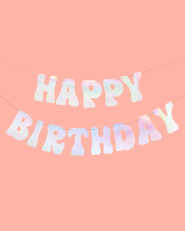 Hbd Banner – Iridescent Foil Banner