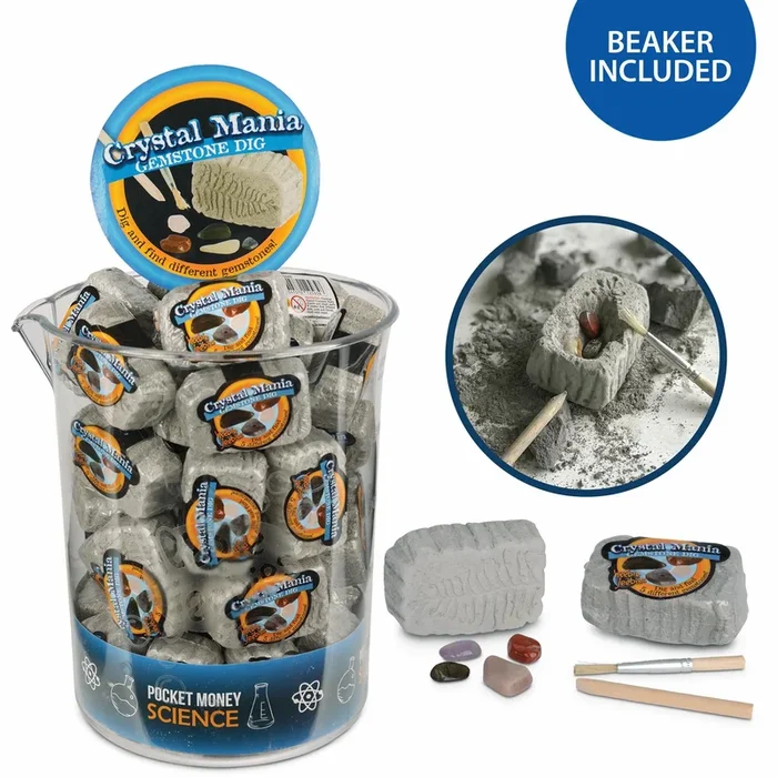 Heebie Jeebies Pocket Money Science | Gemstone Dig | Mini Geology Kit