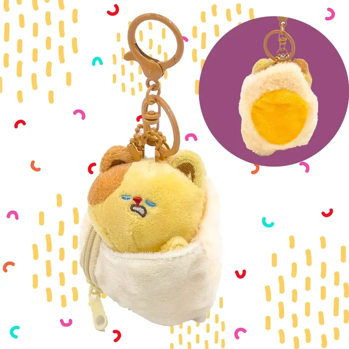 Hug Me Blanket Keychain-Cat and Egg