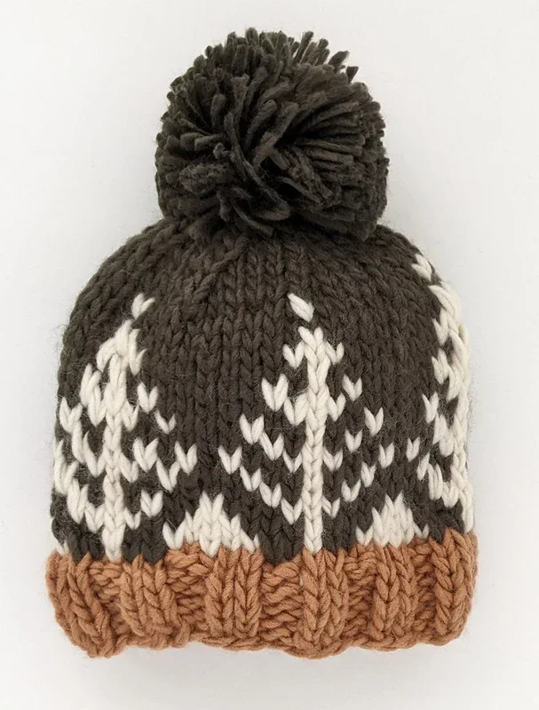 Huggalugs Forest Knit Beanie Hat – Loden, X-Small (Newborn)