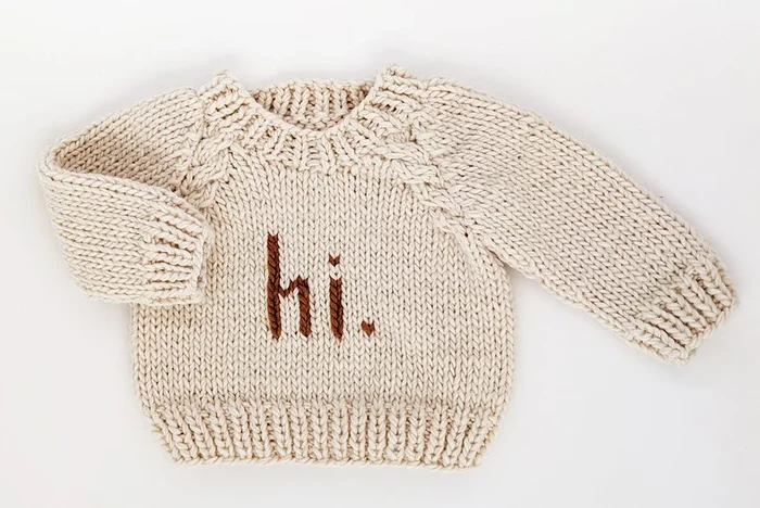 Huggalugs hi. Crew Neck Sweater – Pecan, 12-18 months