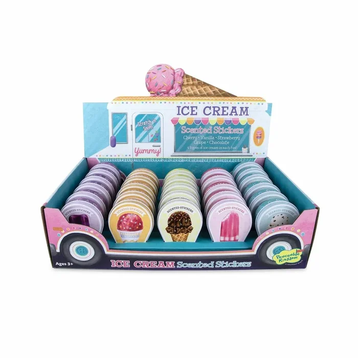 Ice Cream Scented Sticker Tin