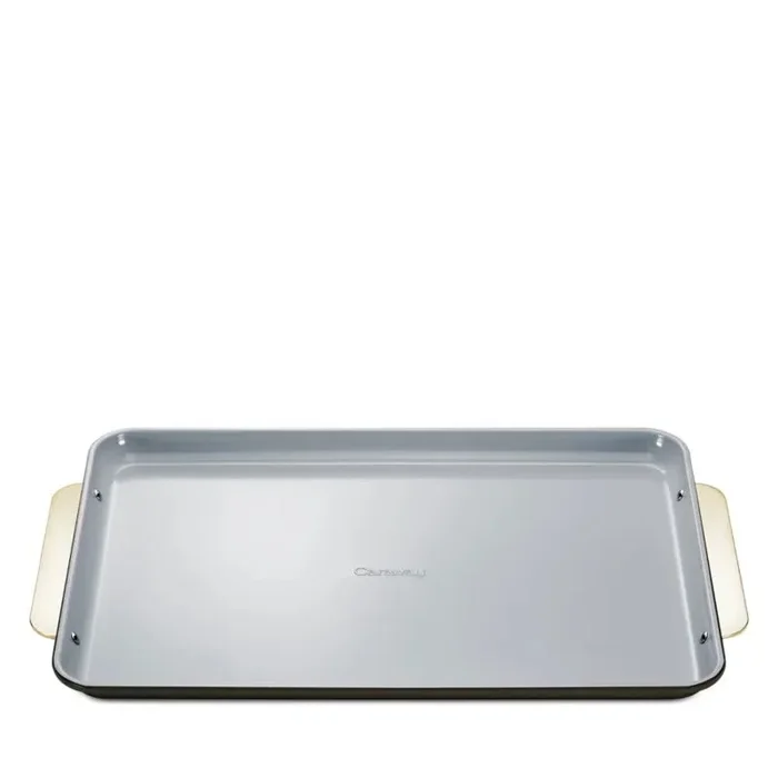 Iconics Nonstick Ceramic Large Baking Sheet – 18″ x 13″ Black/Gold