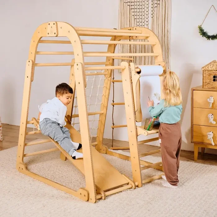 Indoor Playground For Children – 7in1 Playground + Swings Set + Slide Board + Art Set