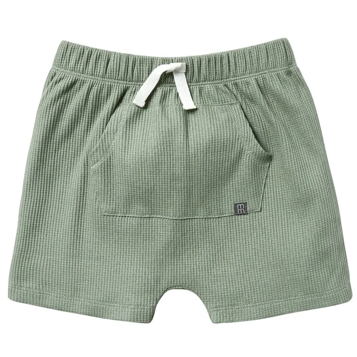 Infant & Toddler Boys Green Harem Kangaroo Pocket Shorts
