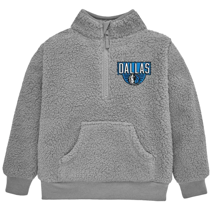 Infant & Toddler Neutral Gray Dallas Mavericks Quarter-Zip Pullover