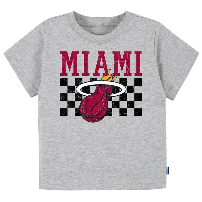 Infant & Toddler Neutral Gray Miami Heat T-Shirt