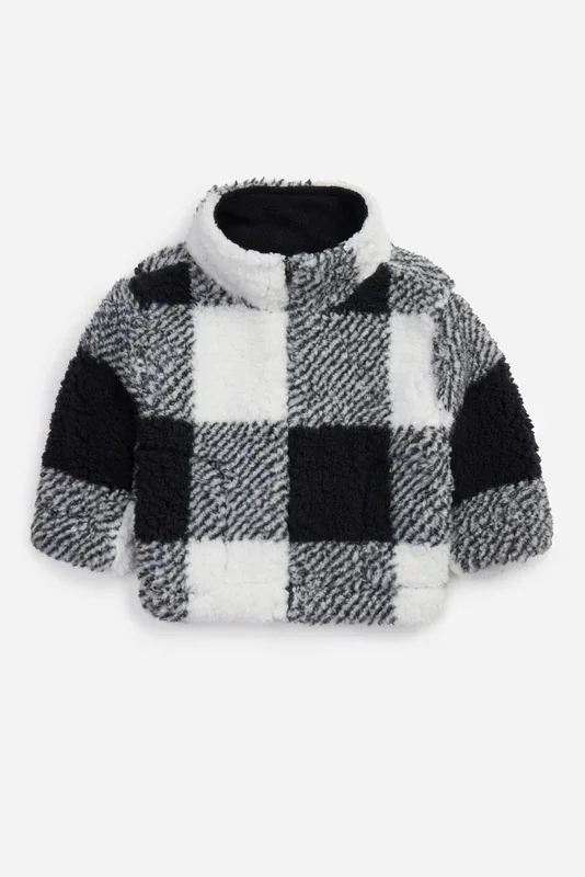 Infant Plush Check Fleece Jacket