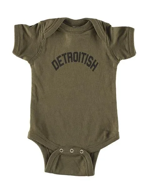Ink Detroit Detroitish Onesie | Military Green