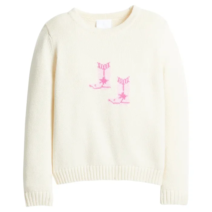 Intarsia Sweater – Pink Cowboy Boots