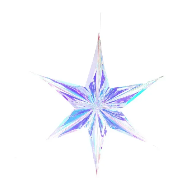 Iridescent 5 Point Star Ornament