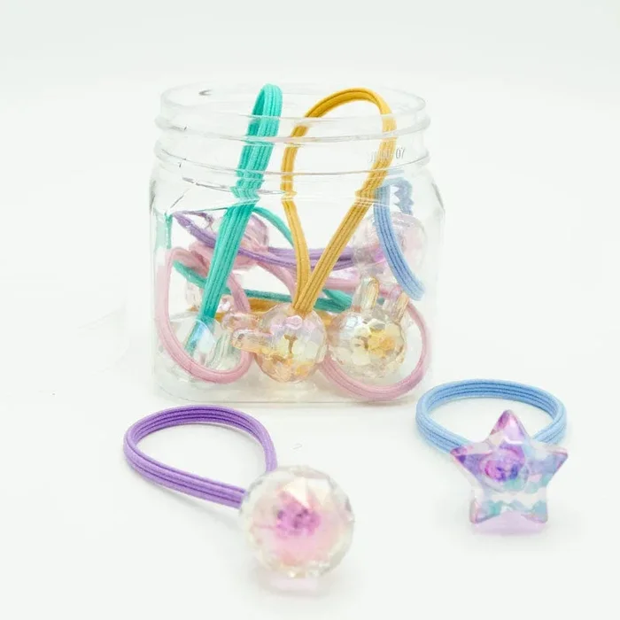 Iridescent Hair Elastic 10 Piece Box Set