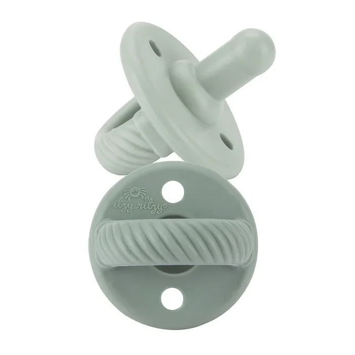 Itzy Ritzy 2pk Agave Succulent Cables Sweetie Soother Pacifier Set