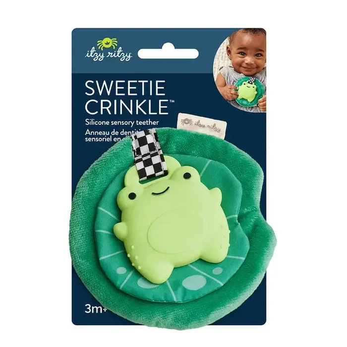 Itzy Ritzy Sweetie Crinkle | Frog