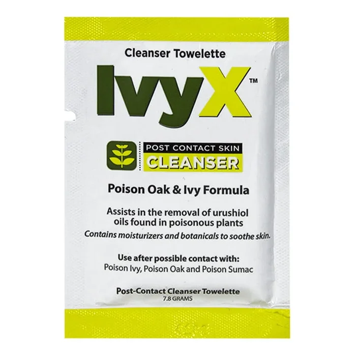 IvyX Poison Oak & Ivy Post-Contact Cleanser Towelettes – 7.8 gm.