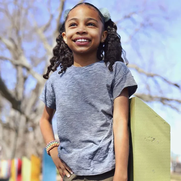 Jackalo Organic Cotton Kids’ Brooklyn T-Shirt – Navy Space Dye