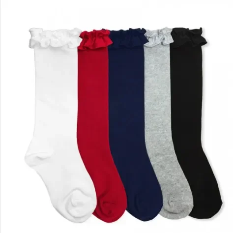 Jefferies Socks Ruffle Knee High Socks