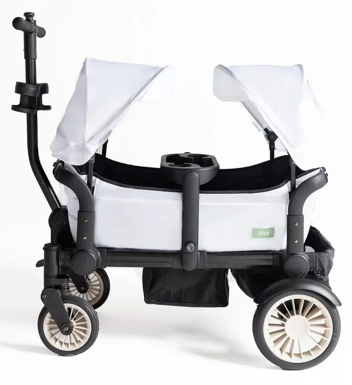 Joey (2 Seater) Stroller Wagon with 2 Canopies – White